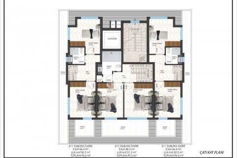 1+1 Wohnung in Demirtas, Alanya, Antalya, Türkei Nr. 98417 - 27