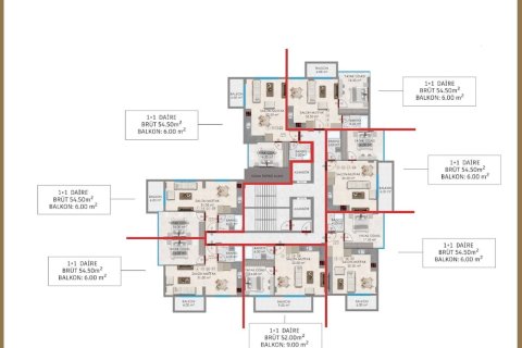 1+1 Wohnung in Alanya, Antalya, Türkei Nr. 212342 - 24