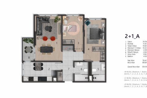 آپارتمان در Beyoglu، Istanbul ، ترکیه 1 خوابه ، 116 متر مربع. شماره 215568 - 16