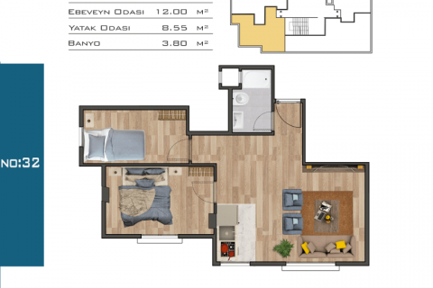 Apartment for sale in Kâğıthane, Istanbul, Turkey, 53m2, No. 94486 – photo 23