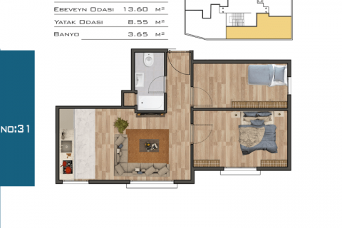 Apartment for sale in Kâğıthane, Istanbul, Turkey, 53m2, No. 94486 – photo 22