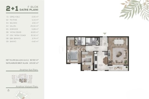 3+1 Lägenhet i istanbul, Turkiet Nr. 227376 - 23