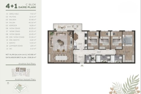 3+1 Lägenhet i istanbul, Turkiet Nr. 227376 - 25