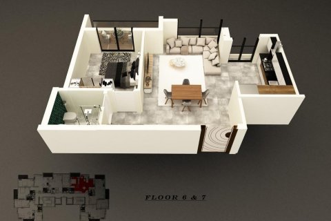 Продажа пентхауса  в Махмутларе, Анталье, Турция 2 комн., 50м2, №94218 – фото 10