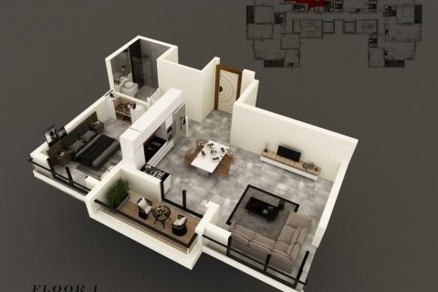 Продажа пентхауса  в Махмутларе, Анталье, Турция 2 комн., 50м2, №94218 – фото 8