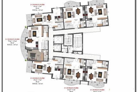 2+1 Leilighet i Alanya, Antalya, Tyrkia Nr. 63755 - 29