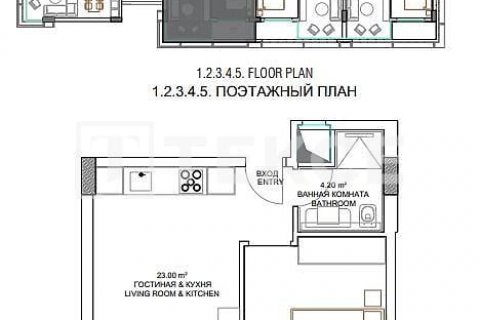 پنت هاس در  Alanya ، ترکیه 3 خوابه ، 160 متر مربع.  شماره 53507 - 3