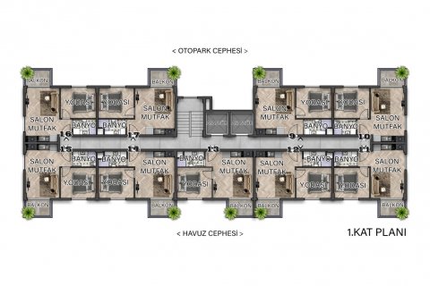 Takleilighet i Alanya, Antalya, Tyrkia Nr. 94369 - 8