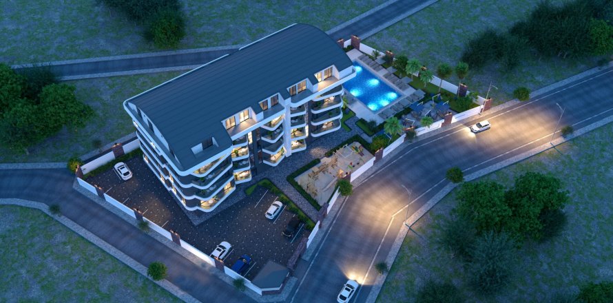 Квартира в OBA KONAK LIFE 1+1, Аланья, Анталья, Турция №96109