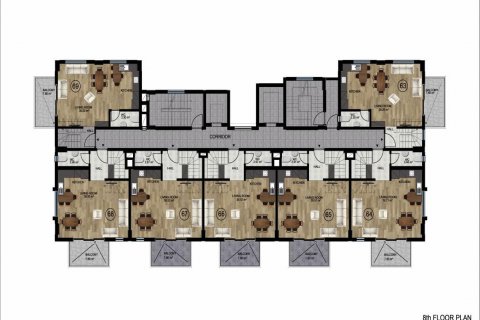 Leilighet i Demirtas, Alanya, Antalya, Tyrkia Nr. 95166 - 25