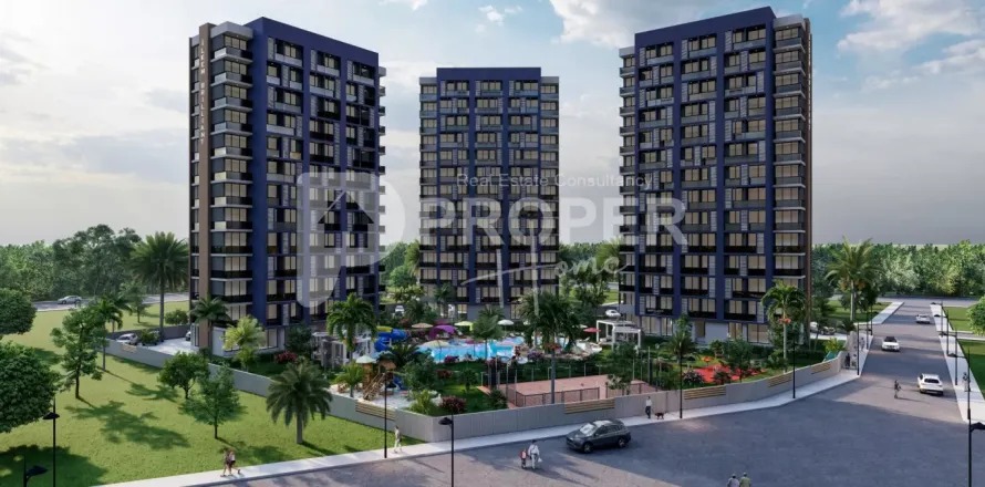 آپارتمان در Mersin ، ترکیه 56 متر مربع. شماره 227955
