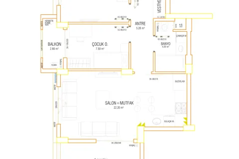 Продажа квартиры в Аксу, Анталье, Турция 2+1, 87м2, №220800 – фото 8
