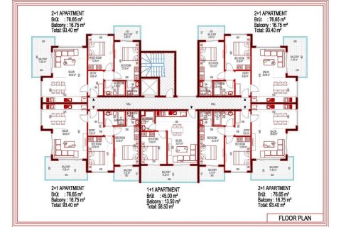 Wohnung in Kargicak, Alanya, Antalya, Türkei Nr. 95188 - 2
