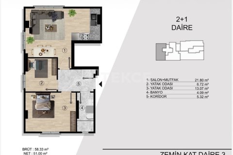 2+1 Leilighet i Istanbul, Tyrkia Nr. 225386 - 22