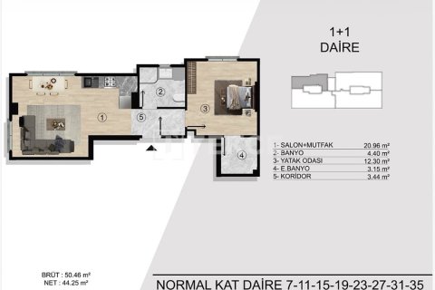 2+1 Leilighet i Istanbul, Tyrkia Nr. 225386 - 21