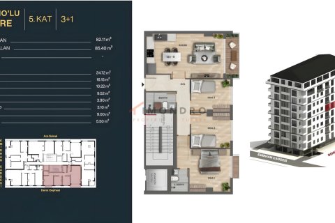 Daire  2+1  Beşiktaş, İstanbul, Türkiye №221259 - 22