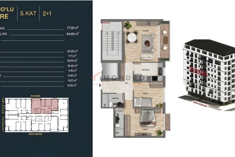 Daire  1+1  Beşiktaş, İstanbul, Türkiye №221258 - 21