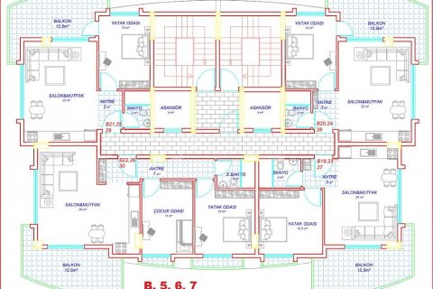 2+1 Leilighet i Alanya, Antalya, Tyrkia Nr. 44292 - 10