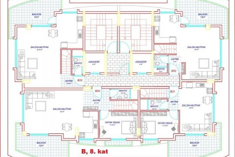 2+1 Leilighet i Alanya, Antalya, Tyrkia Nr. 44292 - 11
