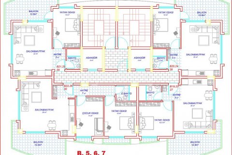 1+1 Wohnung in Alanya, Antalya, Türkei Nr. 44291 - 10