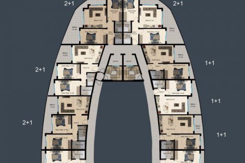 Продажа пентхауса  в Авсалларе, Анталье, Турция 2 комн., №94869 – фото 12
