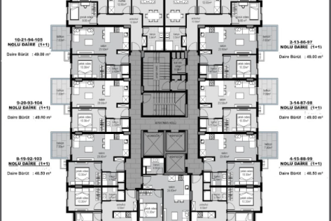 1+1 Lägenhet  i Mahmutlar, Antalya, Turkiet Nr. 31931 - 22