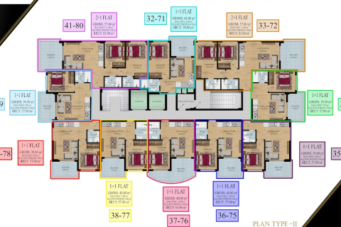1+1 Wohnung in Avsallar, Antalya, Türkei Nr. 31654 - 17