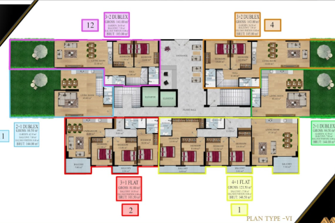 1+1 Wohnung in Avsallar, Antalya, Türkei Nr. 31654 - 15