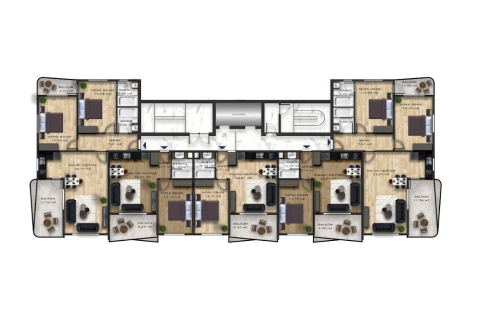 1+1 Lejlighed  i Mahmutlar, Antalya, Tyrkiet Nr. 32756 - 15