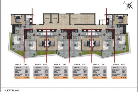 Takleilighet  i Demirtas, Alanya, Antalya, Tyrkia Nr. 94454 - 23