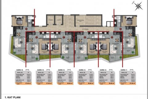 Takleilighet  i Demirtas, Alanya, Antalya, Tyrkia Nr. 94454 - 21