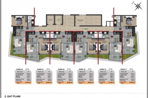 Takleilighet  i Demirtas, Alanya, Antalya, Tyrkia Nr. 94454 - 22