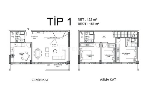 3+1 Lejlighed  i Aksu, Antalya, Tyrkiet Nr. 221618 - 11
