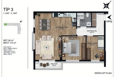 3+1 Lejlighed  i Aksu, Antalya, Tyrkiet Nr. 221618 - 13