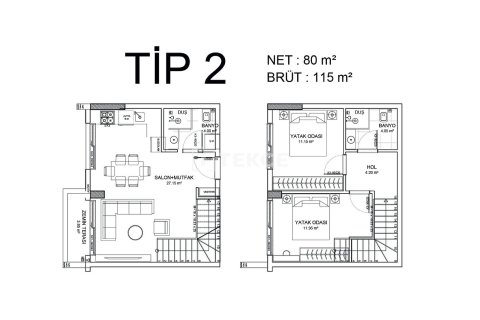 Продажа квартиры в Аксу, Анталье, Турция 2+1, 112м2, №221616 – фото 12