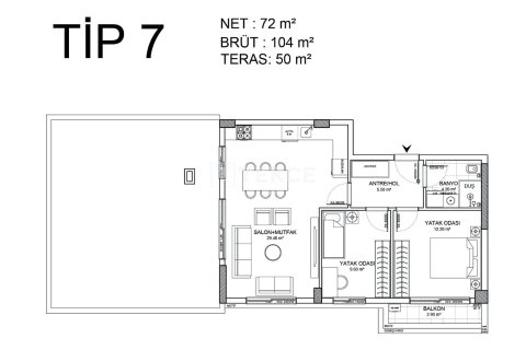 Продажа квартиры в Аксу, Анталье, Турция 1+1, 82м2, №221615 – фото 17