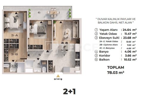 1+1 Lejlighed  i Ankara, Tyrkiet Nr. 232294 - 15