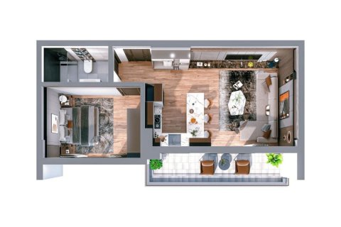 Продажа квартиры  в Мерсине, Турция 2 комн., 43м2, №227896 – фото 9