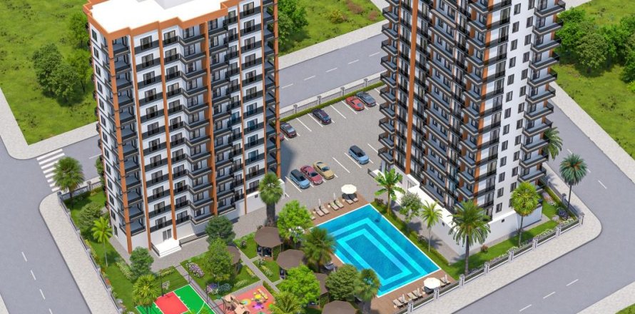 Квартира  2-х ком. в Мерсине, Турция №227896