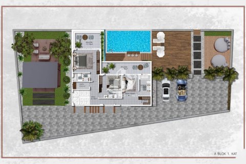3+1 Villa  i Alanya, Antalya, Tyrkiet Nr. 98434 - 15