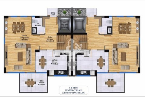 4+1 Villa  i Antalya, Turkiet Nr. 98433 - 11