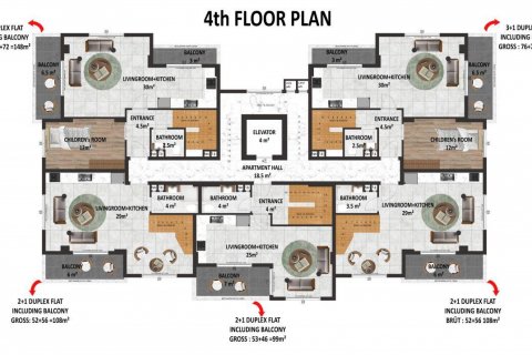 Продажа квартиры в Оба, Анталье, Турция 3 комн., 99м2, №94815 – фото 22