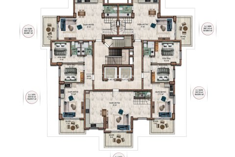Продажа квартиры в Аланье, Анталье, Турция 1+1, 55м2, №215662 – фото 22