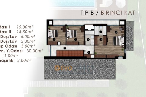5+1 Villa i Arapkoy, Girne, Nr. 225572 - 12