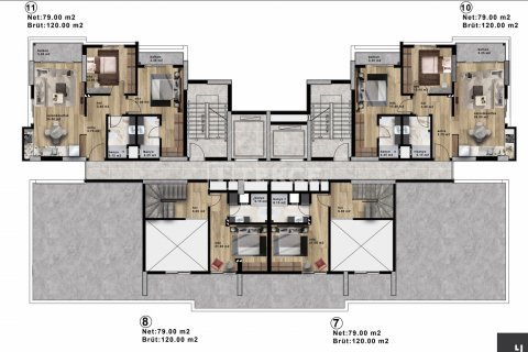 Apartment for sale  in Mezitli, Mersin, Turkey, 2 bedrooms, 120m2, No. 100976 – photo 22