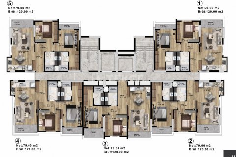 1+1 Leilighet i Mezitli, Mersin, Tyrkia Nr. 100977 - 21