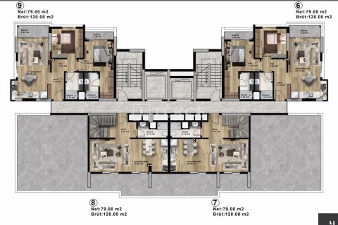 1+1 Leilighet i Mezitli, Mersin, Tyrkia Nr. 100977 - 23