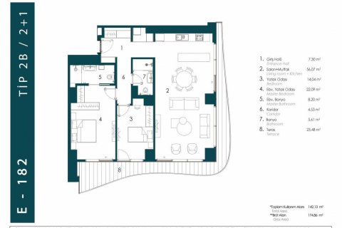 Penthouse for sale  in Beykoz, Istanbul, Turkey, 98m2, No. 94464 – photo 25