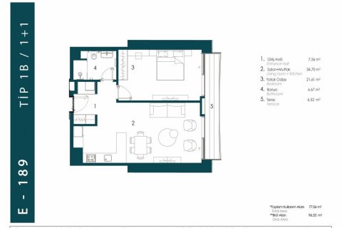 Penthouse for sale  in Beykoz, Istanbul, Turkey, 98m2, No. 94464 – photo 23