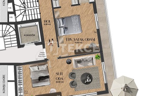 4+1 Takvåning  i Antalya, Turkiet Nr. 225472 - 24